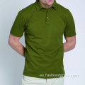 Camiseta de polo de golf personalizada Color liso seco rápido